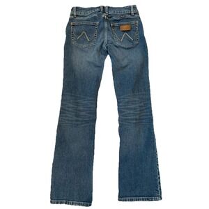 Wrangler Jeans Womens 28x32 Sadie Boot Cut Retro Blue Cotton Stretch Denim Rodeo